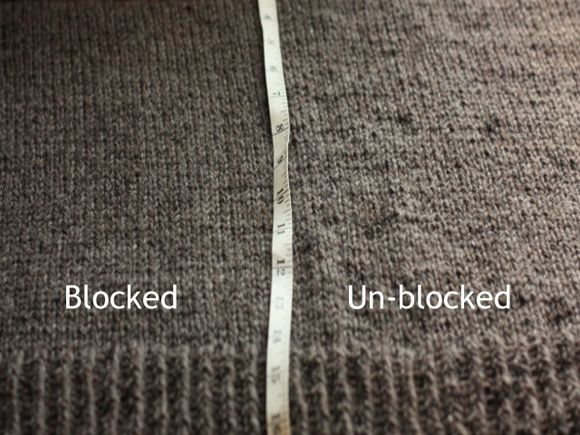 Blocking knitting clearance