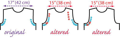 Different ways to decrease the shoulder width.