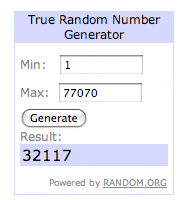 winning number