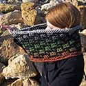 Carreau mosaic knit cowl
