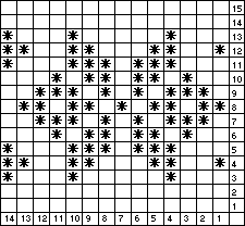 Small Snowflake Knitting Chart