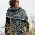 Fiarlan wrap/scarf with zigzag colorwork=