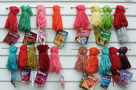 ChemKnits: Dyeing Wool Ease Yarn with Kool Aid - 3