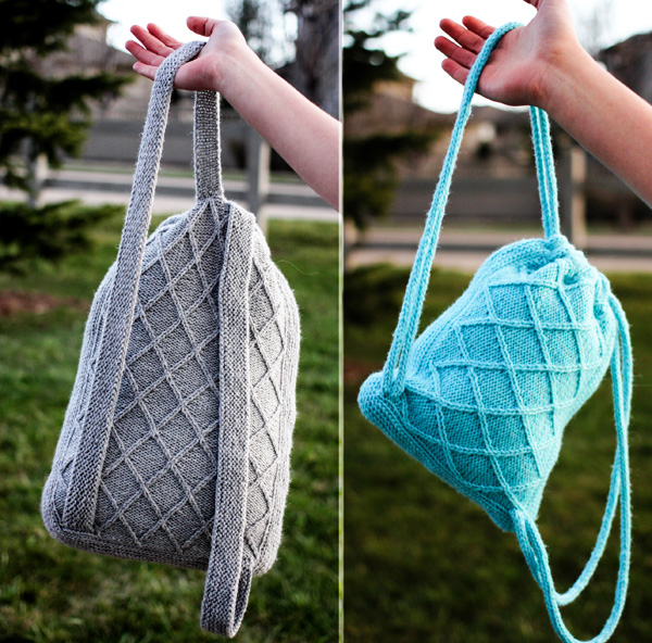 Diamond Pattern Knit Backpack – Inherit Co.