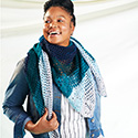 Featherlight crocheted shawl