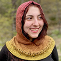 Hespera lace hooded cowl