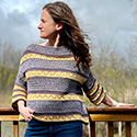 Pentwater boxy pullover with chunky bands of openwork