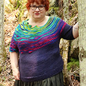 Light of the Valkyrie – pullover with a unique asymmetrical short-row yoke