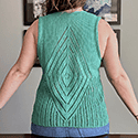 versatile button front tank/vest with three distinct stitch patterns