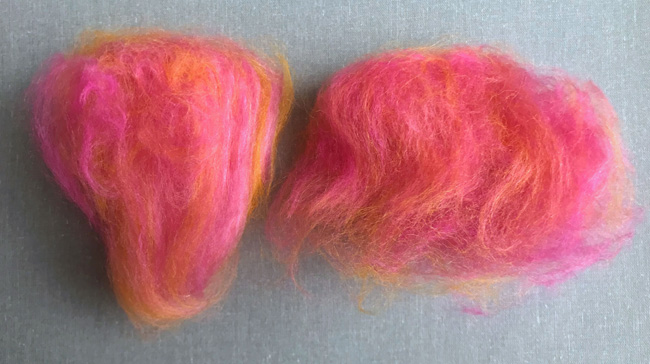 fiber, yarn and swatches