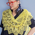 Leptira - airy lace shawl knit in laceweight tencel