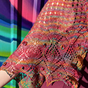 Frühlingsblümchen diamond-kite-shaped lace shawl