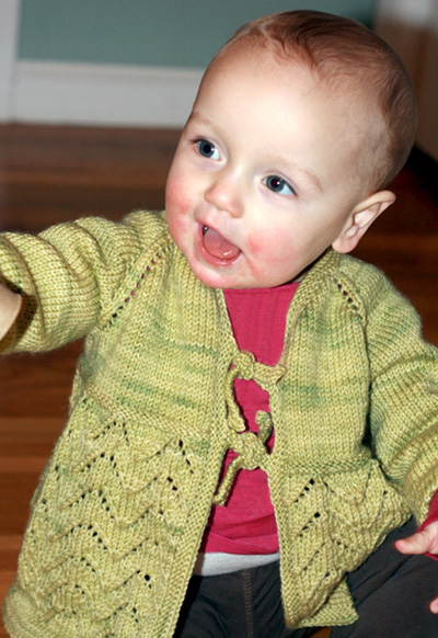 Helena baby sweater - Summer 2008 - Knitty