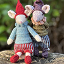 Elf Mouse - two different knitted mice toys with costumes