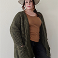 Lush textured oversized crocheted cardigan