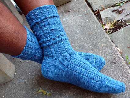 Lighthouse Gansey Socks - Winter 2007 - Knitty